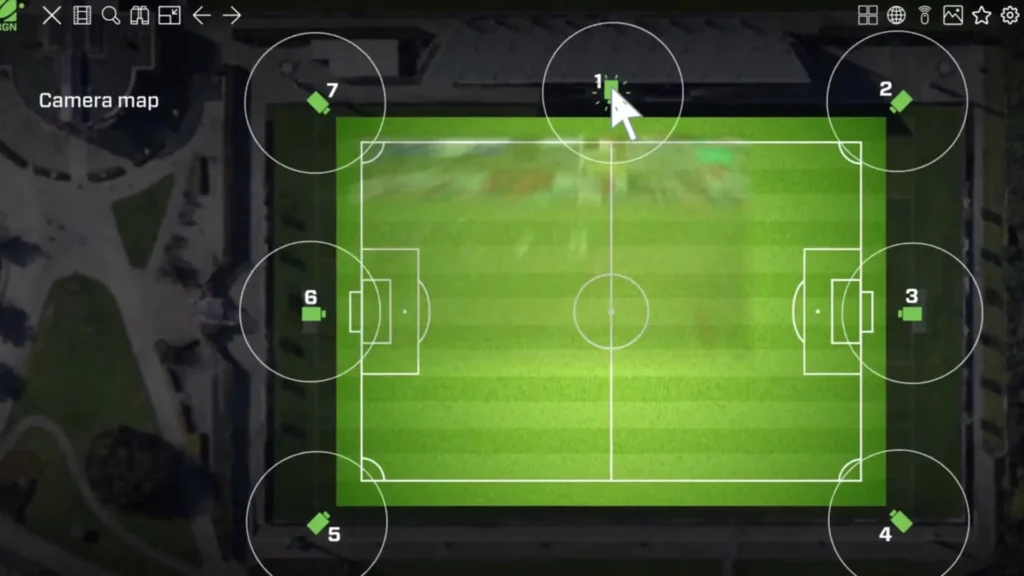 Sports Camera Mapping Through BGN Elements